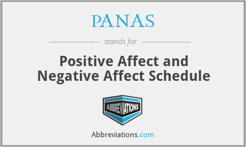 PANAS - Positive Affect and Negative Affect Schedule