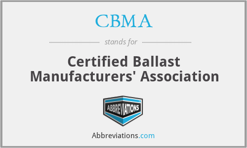 CBMA - Certified Ballast Manufacturers' Association