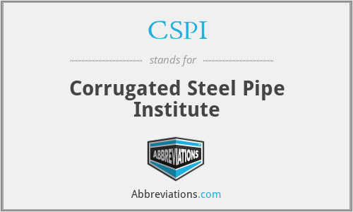 CSPI - Corrugated Steel Pipe Institute
