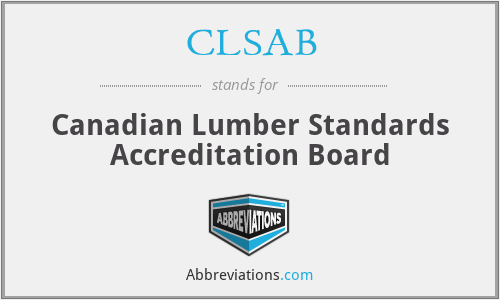 CLSAB - Canadian Lumber Standards Accreditation Board