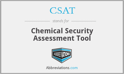 CSAT - Chemical Security Assessment Tool