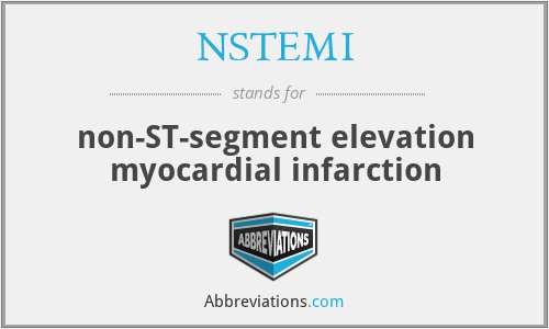 NSTEMI - non-ST-segment elevation myocardial infarction