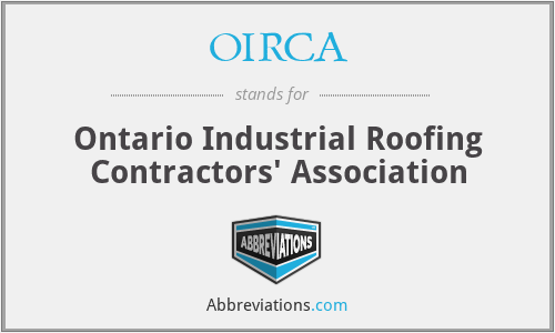 OIRCA - Ontario Industrial Roofing Contractors' Association