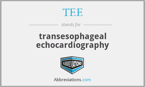 TEE - transesophageal echocardiography