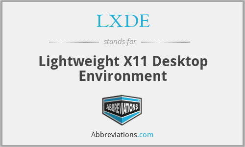 LXDE - Lightweight X11 Desktop Environment