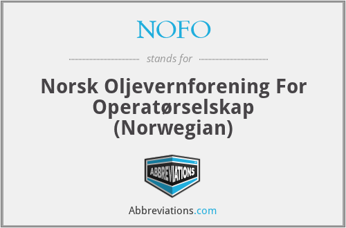 NOFO - Norsk Oljevernforening For Operatørselskap (Norwegian)