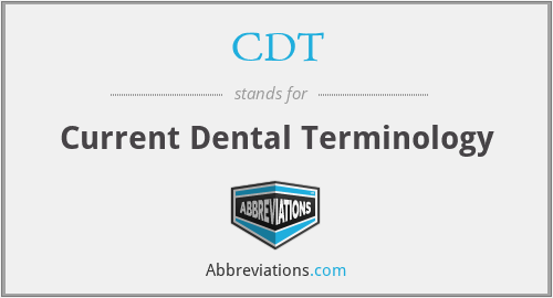 CDT - Current Dental Terminology