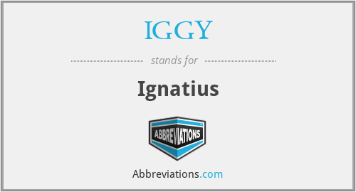 IGGY - Ignatius
