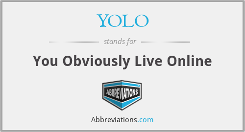 YOLO - You Obviously Live Online