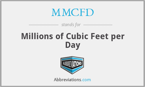 MMCFD - Millions of Cubic Feet per Day