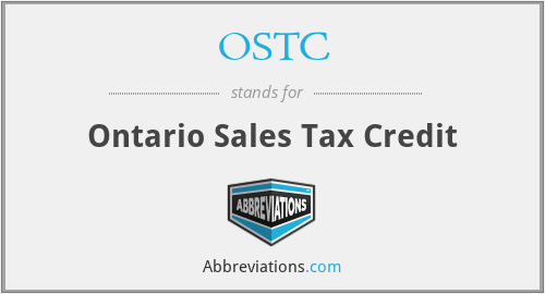 OSTC - Ontario Sales Tax Credit