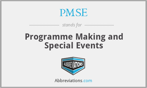 PMSE - Programme Making and Special Events