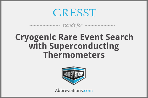 CRESST - Cryogenic Rare Event Search with Superconducting Thermometers