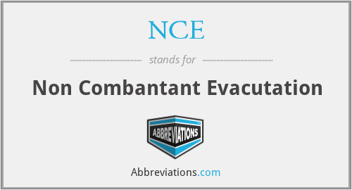 NCE - Non Combantant Evacutation