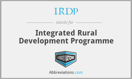 IRDP - Integrated Rural Development Programme