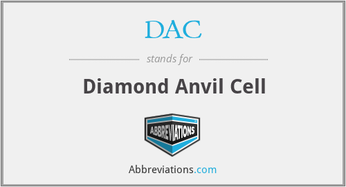 DAC - Diamond Anvil Cell