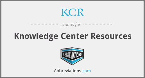 KCR - Knowledge Center Resources