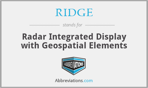 RIDGE - Radar Integrated Display with Geospatial Elements