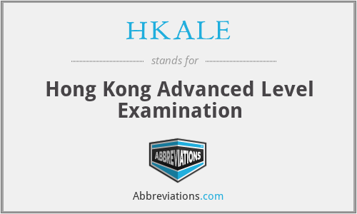 HKALE - Hong Kong Advanced Level Examination
