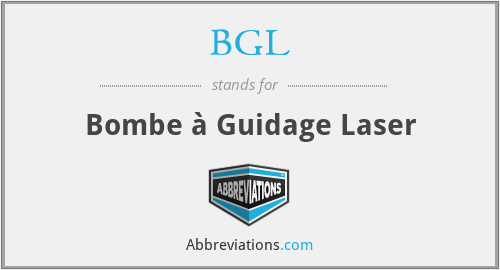 BGL - Bombe à Guidage Laser