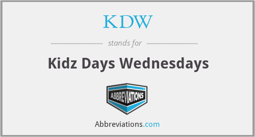 KDW - Kidz Days Wednesdays