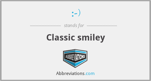 :-) - Classic smiley
