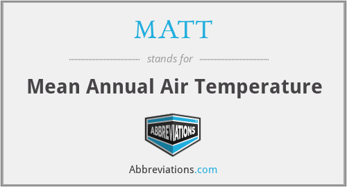 MATT - Mean Annual Air Temperature