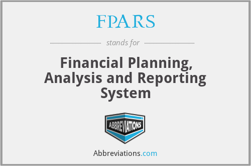 FPARS - Financial Planning, Analysis and Reporting System