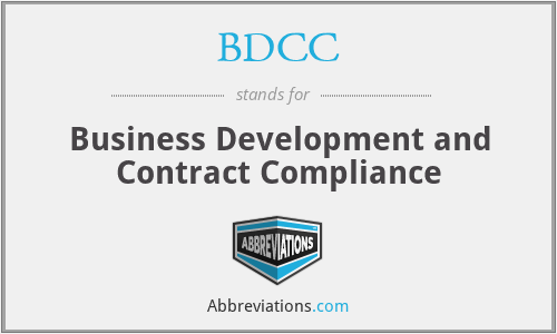 BDCC - Business Development and Contract Compliance