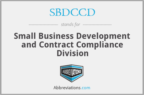 SBDCCD - Small Business Development and Contract Compliance Division