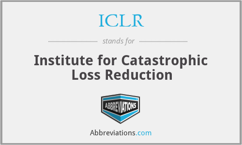 ICLR - Institute for Catastrophic Loss Reduction