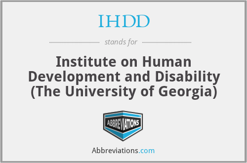 IHDD - Institute on Human Development and Disability (The University of Georgia)