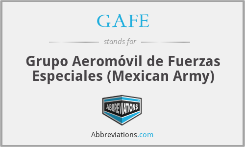 GAFE - Grupo Aeromóvil de Fuerzas Especiales (Mexican Army)