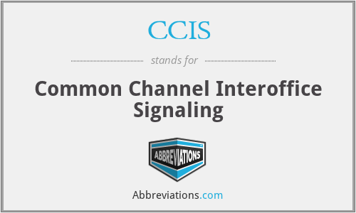 CCIS - Common Channel Interoffice Signaling