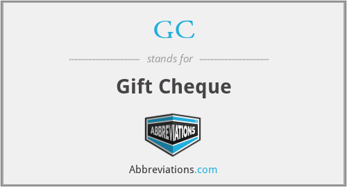 GC - Gift Cheque