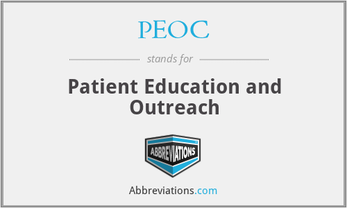 PEOC - Patient Education and Outreach