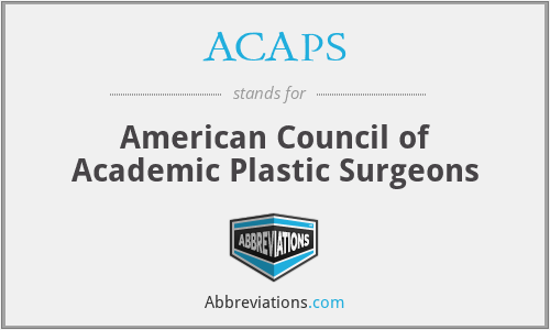 ACAPS - American Council of Academic Plastic Surgeons