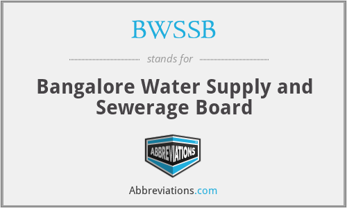BWSSB - Bangalore Water Supply and Sewerage Board