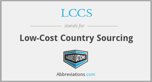LCCS - Low-Cost Country Sourcing