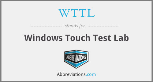 WTTL - Windows Touch Test Lab