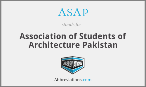 ASAP - Association of Students of Architecture Pakistan