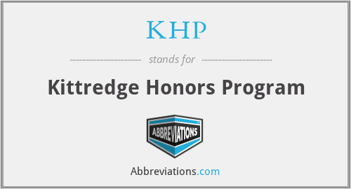 KHP - Kittredge Honors Program