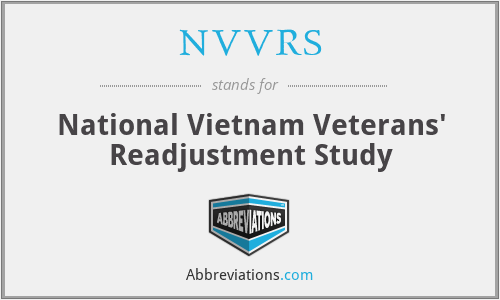 NVVRS - National Vietnam Veterans' Readjustment Study