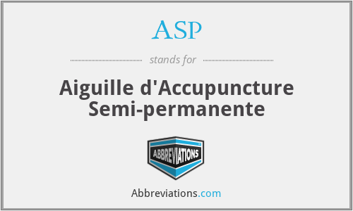 ASP - Aiguille d'Accupuncture Semi-permanente