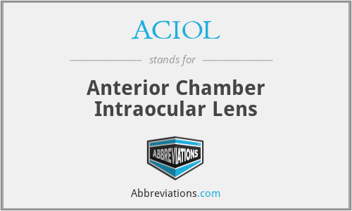 ACIOL - Anterior Chamber Intraocular Lens