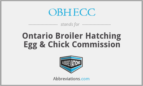 OBHECC - Ontario Broiler Hatching Egg & Chick Commission