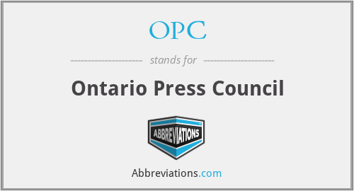 OPC - Ontario Press Council