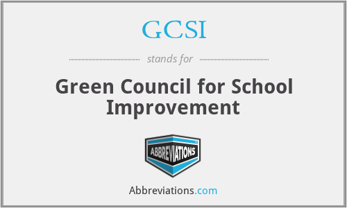 GCSI - Green Council for School Improvement