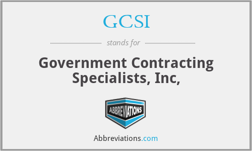 GCSI - Government Contracting Specialists, Inc,