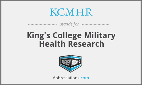 KCMHR - King's College Military Health Research